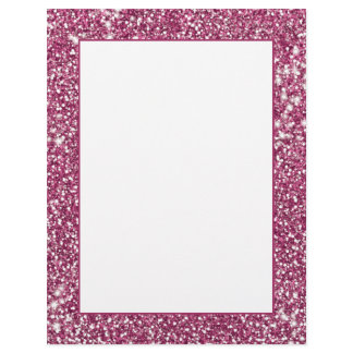 Faux Pink Glitter Texture Look-like Graphic Letterhead