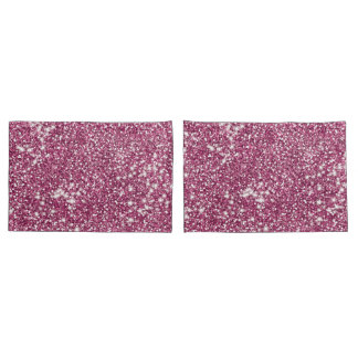 Faux Pink Glitter Texture Look-like Graphic Pillow Case