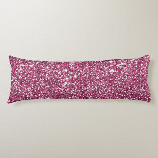 Faux Pink Glitter Texture Look With Custom Name Body Pillow