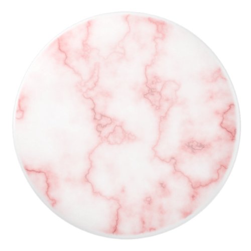 Faux Pink Marble Ceramic Knob