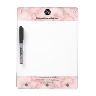 Faux Pink Marble Dry Erase Board