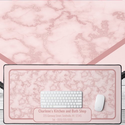 Faux Pink Marble for her Desk Mat
