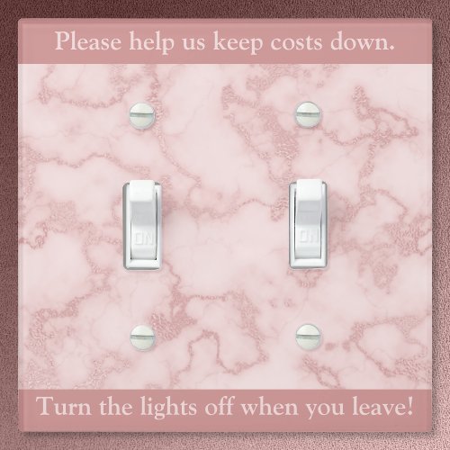 Faux Pink Marble Light Switch Cover
