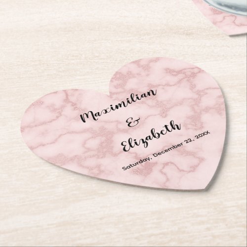 Faux Pink Marble Paper Coaster
