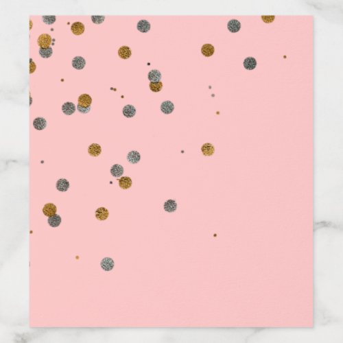 Faux Pink Peony Sparkle Envelope Liner