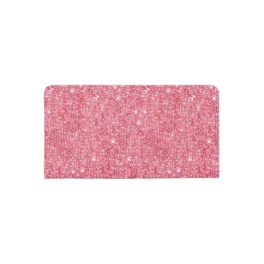 Faux Pink Sequins and Diamonds Checkbook Cover (Back)