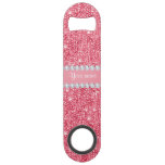 Faux Pink Sequins And Diamonds Speed Bottle Opener at Zazzle