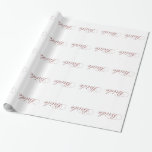 Faux Pink Sparkles Bride Wrapping Paper at Zazzle