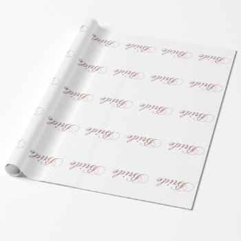 Faux Pink Sparkles Bride Wrapping Paper by One_Fine_Day at Zazzle