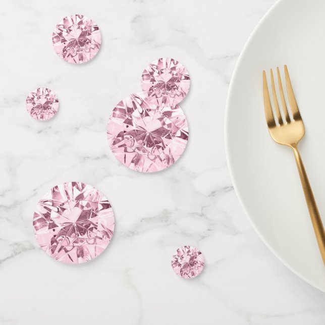 Faux Pink Tourmaline Diamond Confetti (Group)