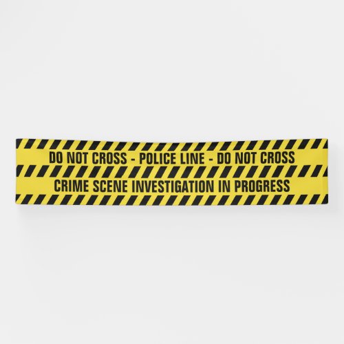 Faux Police Line custom text banner