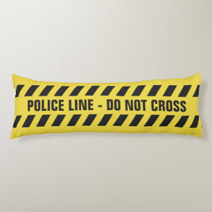 Faux Police Line custom text body pillow