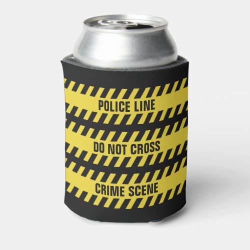 Faux Police Line custom text can cooler