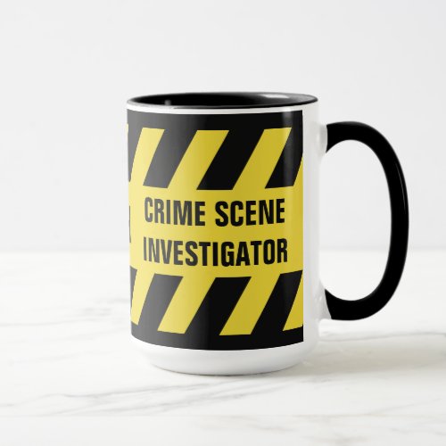 Faux Police Line custom text mugs