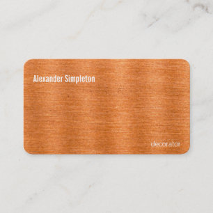 Faux Polished Copper Wavy Texture Professional Business Card