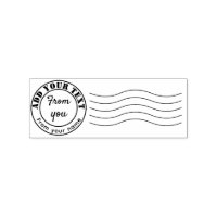 Faux Postmark Stamp Add Your Text Your Name Custom