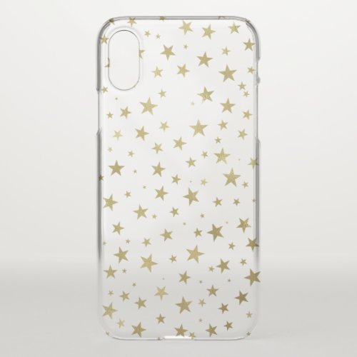 Faux Printed Gold Foil Stars iPhone XS Case