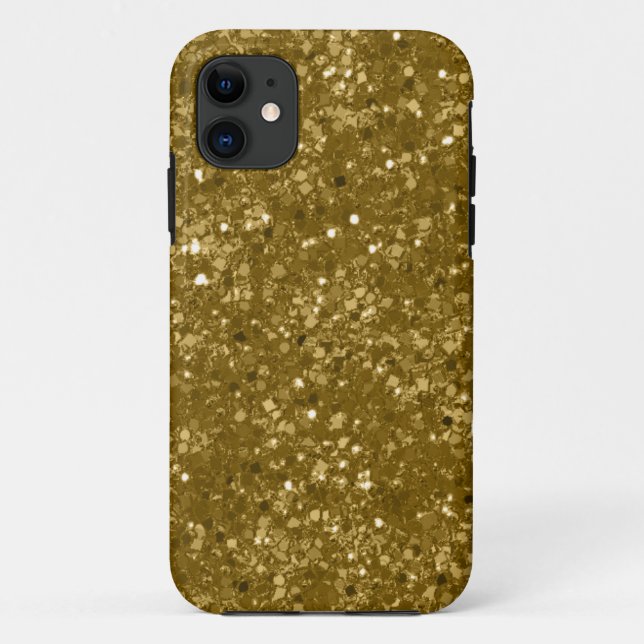 Faux Pure Gold Glitter Case-Mate iPhone Case (Back)