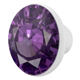 Faux Purple Diamond Ceramic Knob/Pull Ceramic Knob