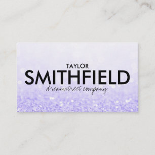 Faux Purple Glitter Business Card
