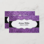 Faux Purple Glitter business cards (Front/Back)