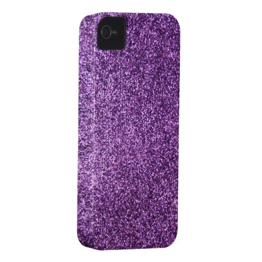 Faux Purple Glitter Case-Mate iPhone Case (Back/Right)