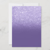 Faux purple glitter elegant chic 18th Birthday Invitation (Back)