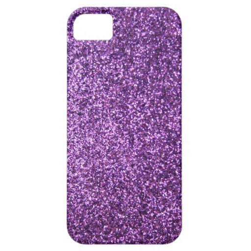 Faux Purple Glitter iPhone SE/5/5s Case | Zazzle