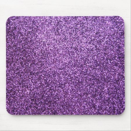 Faux Purple Glitter Mouse Pad