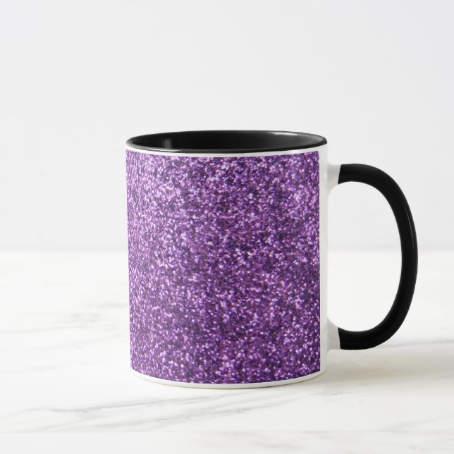 Faux Purple Glitter Mug (Right)