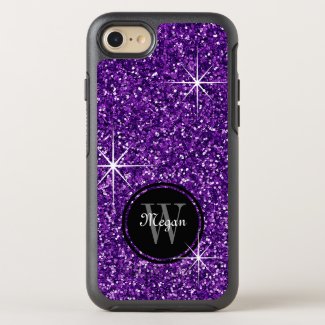 Faux Purple Glitter OtterBox Symmetry iPhone 8/7 Case