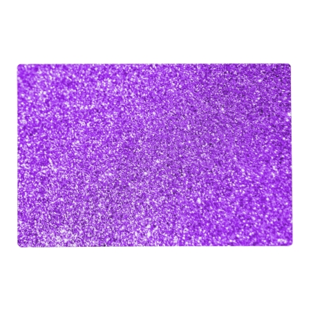 Faux Purple Glitter Photo Placemat
