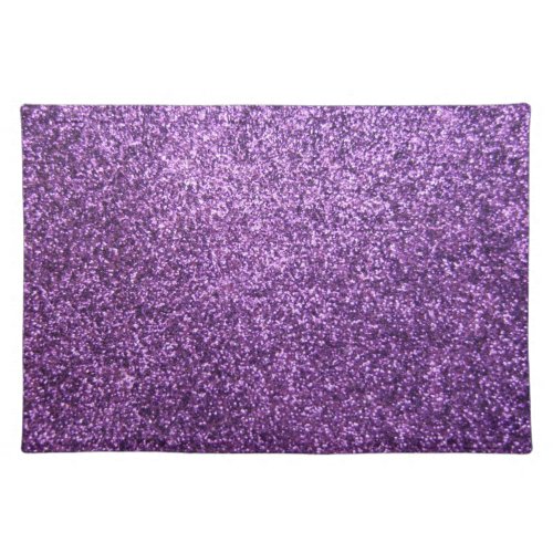 Faux Purple Glitter Placemat