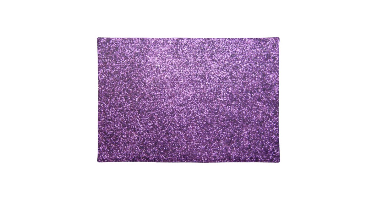Faux Purple Glitter Placemat Zazzle