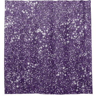 Faux Purple Glitter Texture Effect Shower Curtain
