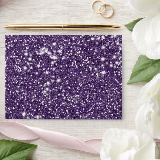 Faux Purple Glitter Texture Look Envelope