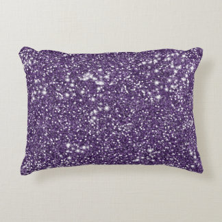Faux Purple Glitter Texture Look Graphic Accent Pillow