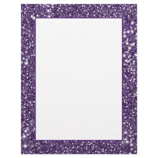 Faux Purple Glitter Texture Look Letterhead