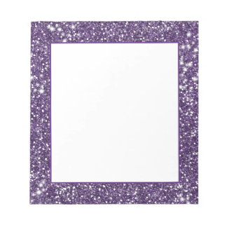 Faux Purple Glitter Texture Look Notepad