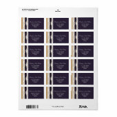 FAUX purple lace, burlap ,return address label (Full Sheet)