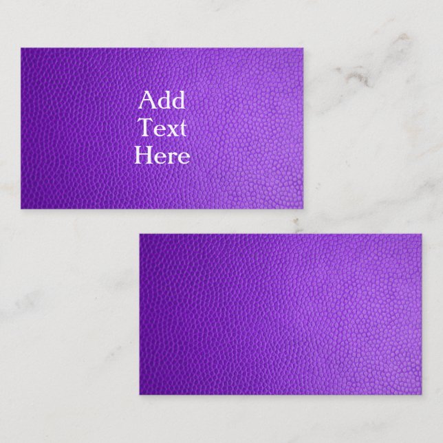 Faux Purple Leather Enclosure Card (Front/Back)