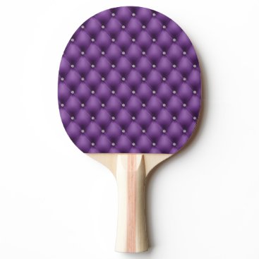 FAUX Purple quilted leather, diamante Ping Pong Paddle