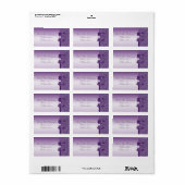 Faux Purple Sequins Bow Diamond Label (Full Sheet)