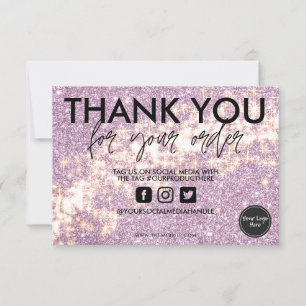 Faux Purple star glitter Media Insert Elegant