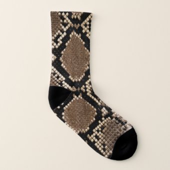 Faux Python Snake Skin Socks | Zazzle