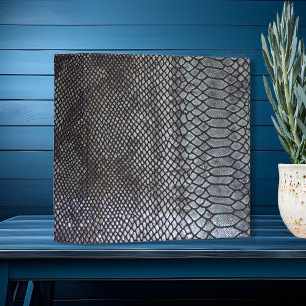 Faux Python Snakeskin Intricately Detailed 3 Ring Binder