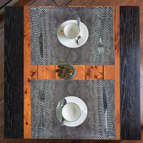 Faux Python Snakeskin Intricately Detailed Cloth Placemat