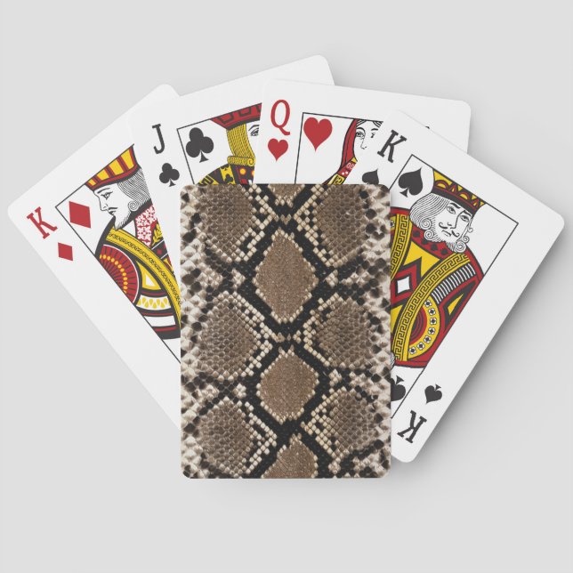 Faux Python Snakeskin Poker Cards (Back)