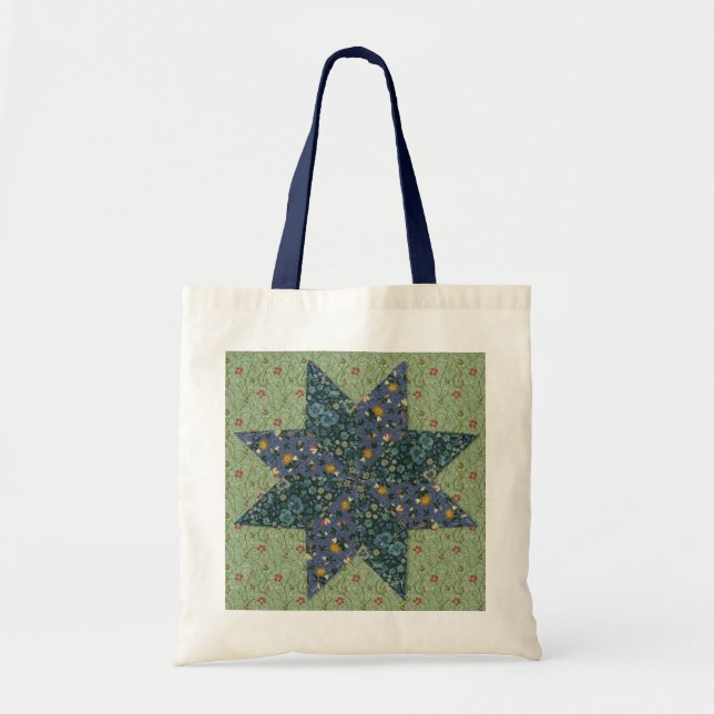 Faux Quilted Star Tote Bag (Front)