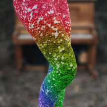 Faux Rainbow Glitter Colorful Festival